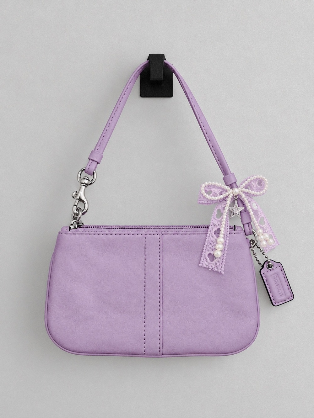 Coach Hampton Lilac Soft Leather Wristlet